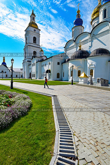 Город Тобольск. Соборная колокольня Тобольского Кремля. Стоковое фото, фотограф Александр Тараканов / Фотобанк Лори