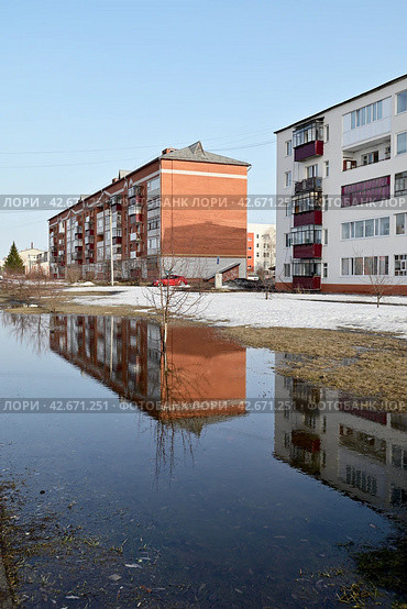 Город Заводоуковск. Большая вода (2024 год). Стоковое фото, фотограф Александр Тараканов / Фотобанк Лори