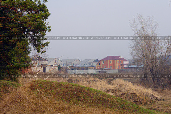 Город Заводоуковск в дыму от пожарищ (2010 год). Стоковое фото, фотограф Александр Тараканов / Фотобанк Лори