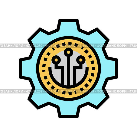 governance token decentralized application color icon vector illustration. Стоковая иллюстрация, иллюстратор Vectorwin / Фотобанк Лори