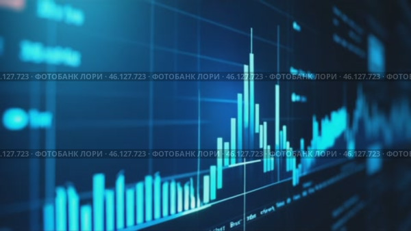 Graph with blue lines and red dots. Стоковое AI-видео, аниматор Sergey Grishin / Фотобанк Лори