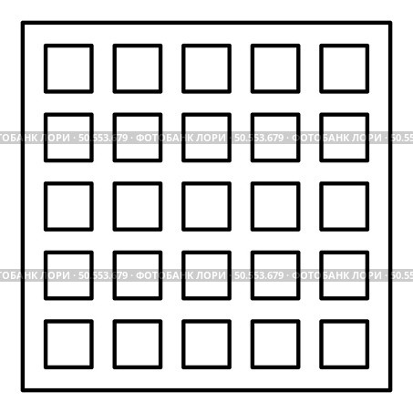 Grating grate lattice trellis net mesh BBQ grill grilling surface square shape contour outline line icon black color vector illustration image thin flat style simple. Grating grate lattice trellis net mesh BBQ grill grilling surface square shape contour outline line icon black color vector illustration image thin flat style. Стоковая иллюстрация, агентство Ingram Publishing / Фотобанк Лори