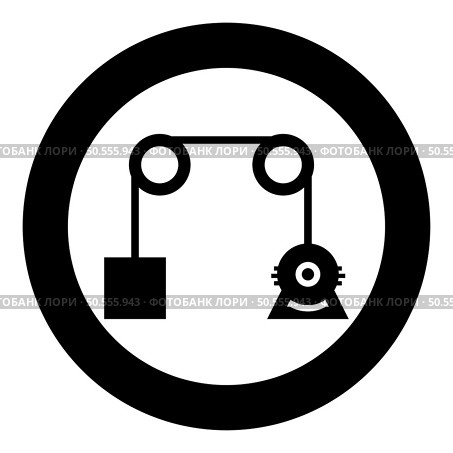 Gravity engine icon in circle round black color vector illustration image solid outline style simple. Gravity engine icon in circle round black color vector illustration image solid outline style. Стоковая иллюстрация, агентство Ingram Publishing / Фотобанк Лори