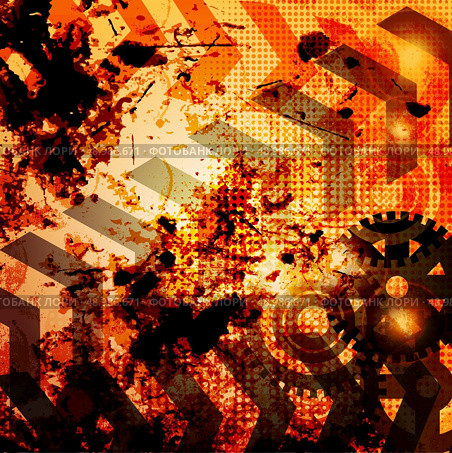 Gray background with the gears. Vector illustration. Стоковая иллюстрация, агентство Ingram Publishing / Фотобанк Лори
