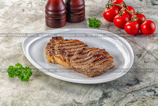Grilled beef black angus steak. Стоковое фото, фотограф Андрей Старостин / Фотобанк Лори