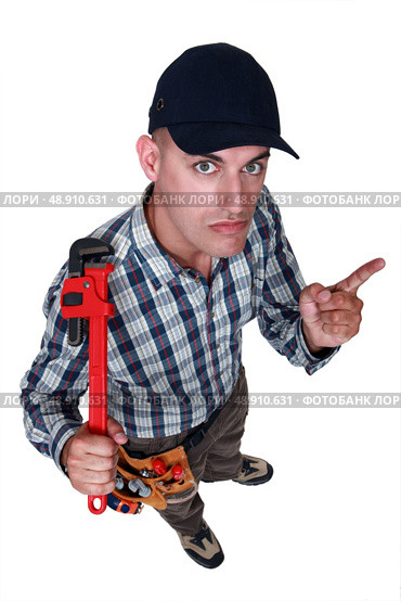Grim looking worker. Стоковое фото, агентство Ingram Publishing / Фотобанк Лори