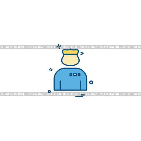 guard officer police policeman security icon vector design. Стоковая иллюстрация, агентство Ingram Publishing / Фотобанк Лори