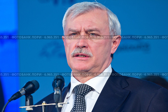 Губернатор Санкт-Петербурга Георгий Полтавченко (2015 год). Редакционное фото, фотограф Александр Тарасенков / Фотобанк Лори