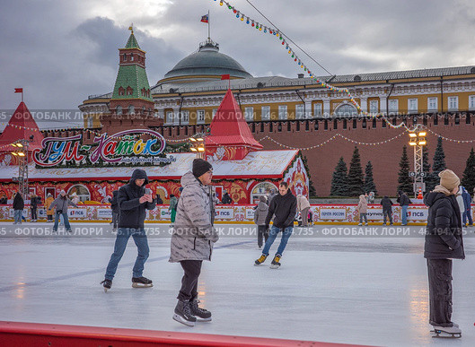 ГУМ - Каток на Красной Площади - 7 Москва, февраль 2025. Редакционное фото, фотограф Казума / Фотобанк Лори