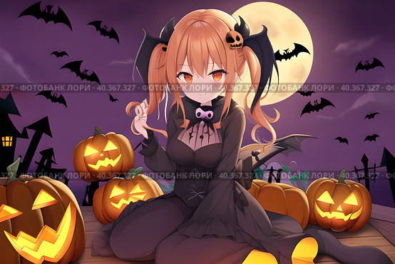 Halloween - annually October 31. Стоковое AI-изображение, AI-художник Сергей Елизарьев / Фотобанк Лори