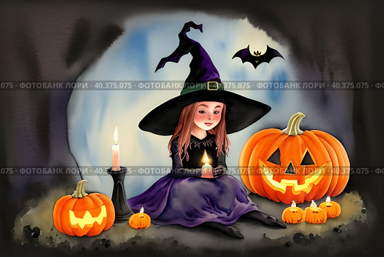 Halloween - annually October 31. Стоковое AI-изображение, AI-художник Сергей Елизарьев / Фотобанк Лори