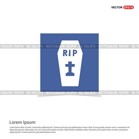 Halloween grave pictogram icon - Blue photo Frame. Стоковая иллюстрация, агентство Ingram Publishing / Фотобанк Лори