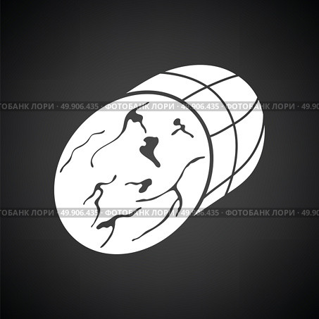 Ham icon. Black background with white. Vector illustration. Стоковая иллюстрация, агентство Ingram Publishing / Фотобанк Лори