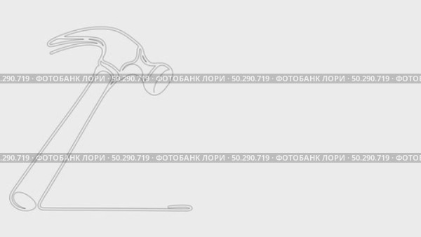 Hammer tool on white background in minimalist style. Стоковое AI-видео, аниматор KATERINA AI / Фотобанк Лори