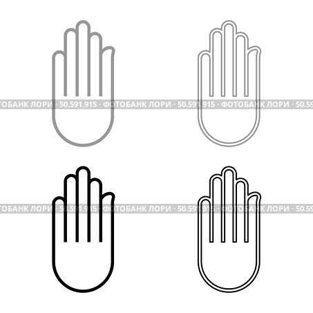 Hand Akhimsa Ahimsa arm Jainism Jain religion symbol Dharma Ahinsa set icon grey black color vector illustration image simple solid fill outline contour line thin flat style. Hand Akhimsa Ahimsa arm Jainism Jain religion symbol Dharma Ahinsa set icon grey black color vector illustration image solid fill outline contour line thin flat style. Стоковая иллюстрация, агентство Ingram Publishing / Фотобанк Лори