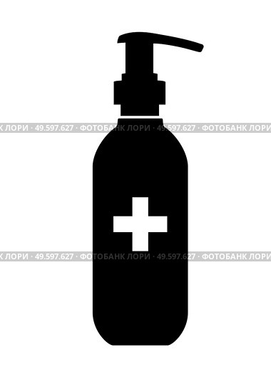 Hand sanitizer icon  isolated on white background. Vector Illustration EPS10. Hand sanitizer icon  isolated on white background. Vector Illustration. Стоковая иллюстрация, агентство Ingram Publishing / Фотобанк Лори