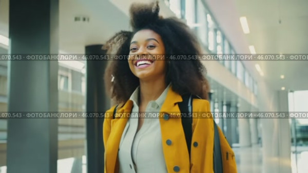 Happy smiling girls student african american black pride education celebration woman studying and college or university degree achievement best students. Стоковое AI-видео, аниматор ALLA YURTAYEVA / Фотобанк Лори