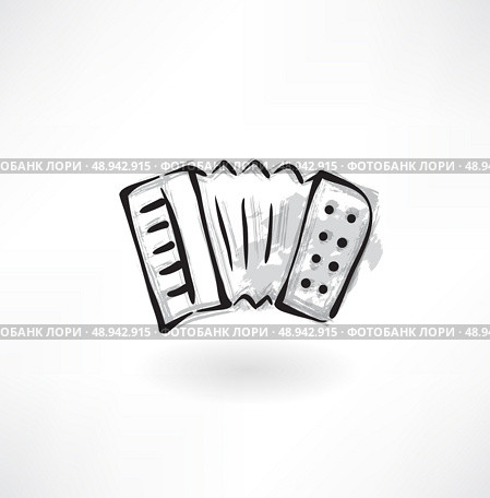 harmonica grunge icon. Стоковая иллюстрация, агентство Ingram Publishing / Фотобанк Лори