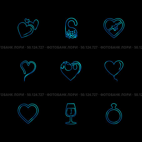 hearts , romantic , love , valentine , rose , flowers , perfume , pleasent , heart , loveable , couple , romance , icon, vector, design,  flat,  collection, style, creative,  icons. Стоковая иллюстрация, агентство Ingram Publishing / Фотобанк Лори