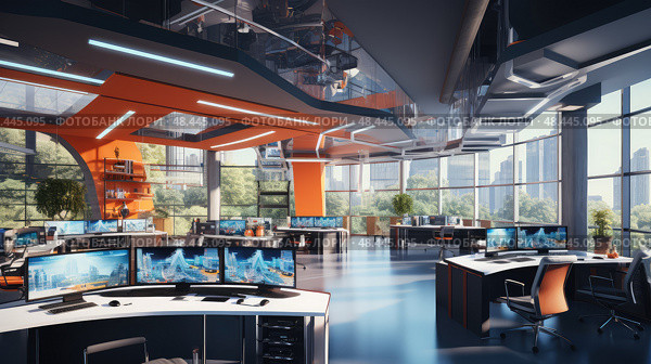 high office modern ai generated. Стоковое AI-изображение, AI-художник Vectorwin / Фотобанк Лори