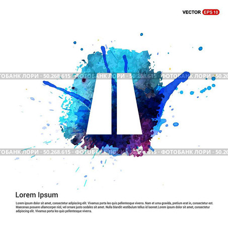 highway icons - Watercolor Background. Стоковая иллюстрация, агентство Ingram Publishing / Фотобанк Лори