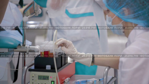 Хирург выполняет операцию искусственного оплодотворения. Стоковое видео, видеограф Илья Насакин / Фотобанк Лори