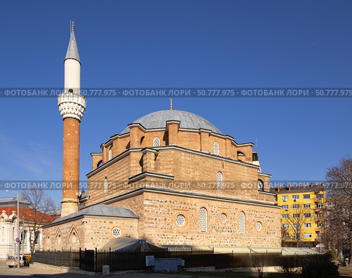 Historic Banya Bashi Mosque in Sofia, Bulgaria. Стоковое фото, фотограф Яков Филимонов / Фотобанк Лори