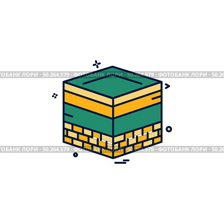 Holy Kaaba icon design vector . Стоковая иллюстрация, агентство Ingram Publishing / Фотобанк Лори