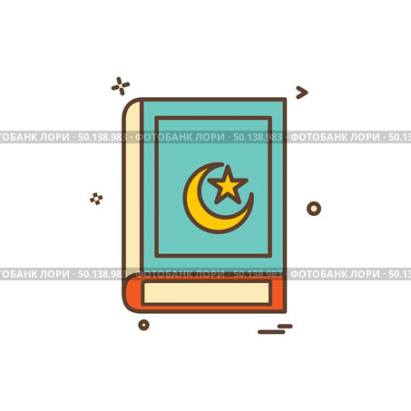 Holy Quran icon design vector. Стоковая иллюстрация, агентство Ingram Publishing / Фотобанк Лори