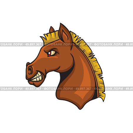 horse animal cartoon mascot. horse animal cartoon mascot theme vector art illustration. Стоковая иллюстрация, агентство Ingram Publishing / Фотобанк Лори
