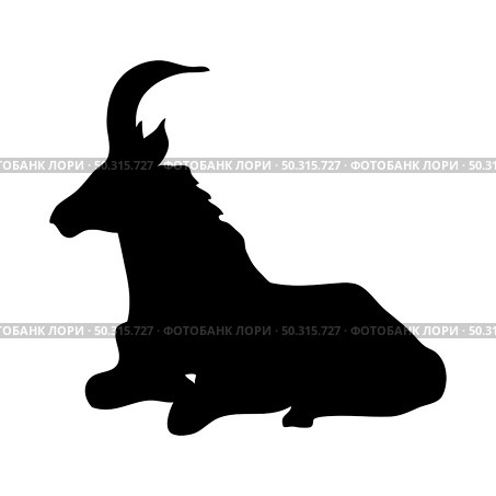 Horse antelope silhouette. Smooth and clean lines. High detailed Horse antelope silhouette. Vector Illustration.. deer and goats silhouettes set. Стоковая иллюстрация, агентство Ingram Publishing / Фотобанк Лори