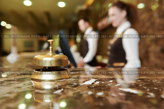 Hotel reception with bell. Стоковое фото, фотограф Дмитрий Калиновский / Фотобанк Лори