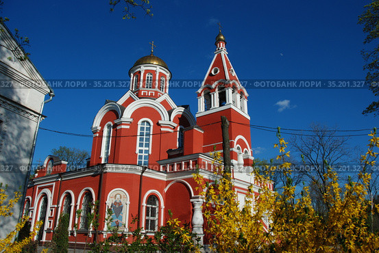 Храм Благовещения Пресвятой Богородицы в Петровском парке. Красноармейская улица, 2а. Район Аэропорт. Город Москва (2012 год). Стоковое фото, фотограф lana1501 / Фотобанк Лори