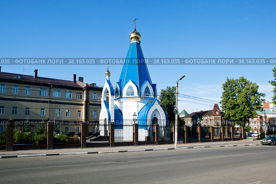 Храм-часовня Великомученика Георгия Победоносца. Семинарская улица. Рязань (2022 год). Стоковое фото, фотограф Сергей Афанасьев / Фотобанк Лори