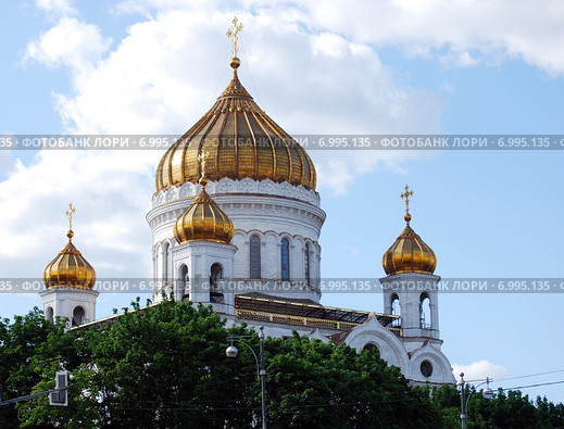 Храм Христа Спасителя. Москва (2012 год). Стоковое фото, фотограф Глазков Владимир / Фотобанк Лори