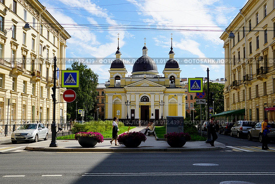 Храм Рождества Христова на Песках в Санкт-Петербурге (2023 год). Стоковое фото, фотограф Максим Соколов / Фотобанк Лори