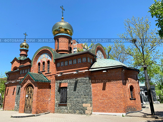Храм святого праведного Иоанна Кронштадского, Владивосток, Россия (2019 год). Стоковое фото, фотограф Овчинникова Ирина / Фотобанк Лори