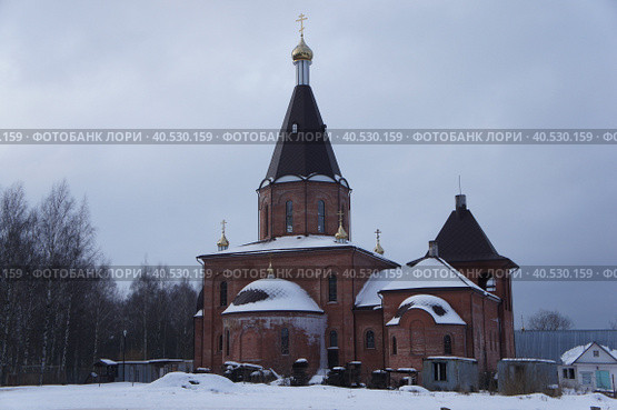 Храм в Конаково (2021 год). Стоковое фото, фотограф Юрий Хабаров / Фотобанк Лори