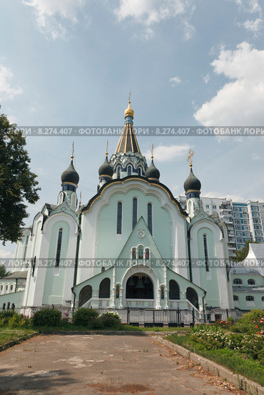 Храм Воскресения Христова в Сокольниках, южная сторона. Москва (2013 год). Стоковое фото, фотограф Ольга Липунова / Фотобанк Лори