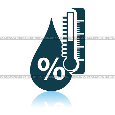 Humidity Icon. Shadow Reflection Design. Vector Illustration. Стоковая иллюстрация, агентство Ingram Publishing / Фотобанк Лори