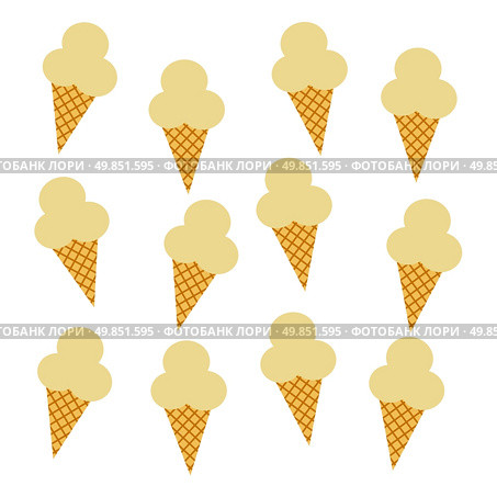 ice cream pattern set theme vector art illustration. ice cream pattern. Стоковая иллюстрация, агентство Ingram Publishing / Фотобанк Лори