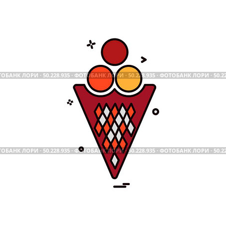 Icecream icon design vector. Стоковая иллюстрация, агентство Ingram Publishing / Фотобанк Лори