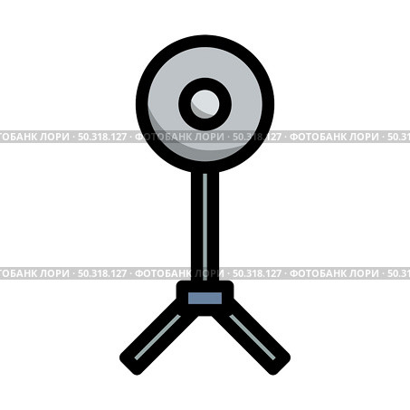Icon Of Beauty Dish Flash. Editable Bold Outline With Color Fill Design. Vector Illustration. Стоковая иллюстрация, агентство Ingram Publishing / Фотобанк Лори