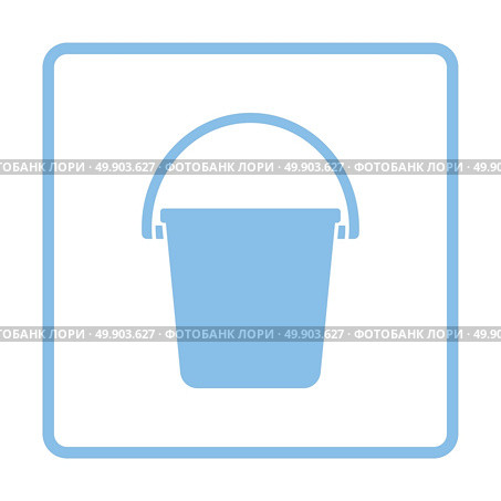 Icon of bucket. Blue frame design. Vector illustration. Стоковая иллюстрация, агентство Ingram Publishing / Фотобанк Лори