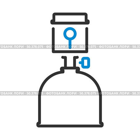 Icon Of Camping Gas Burner Lamp. Editable Bold Outline With Color Fill Design. Vector Illustration. Стоковая иллюстрация, агентство Ingram Publishing / Фотобанк Лори