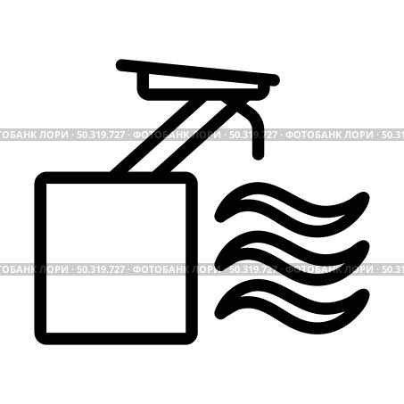 Icon Of Diving Stand. Bold outline design with editable stroke width. Vector Illustration. Стоковая иллюстрация, агентство Ingram Publishing / Фотобанк Лори
