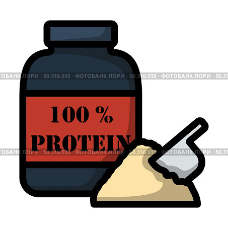 Icon Of Protein Conteiner. Editable Bold Outline With Color Fill Design. Vector Illustration. Стоковая иллюстрация, агентство Ingram Publishing / Фотобанк Лори