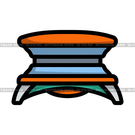 Icon Of Solarium. Editable Bold Outline With Color Fill Design. Vector Illustration. Стоковая иллюстрация, агентство Ingram Publishing / Фотобанк Лори