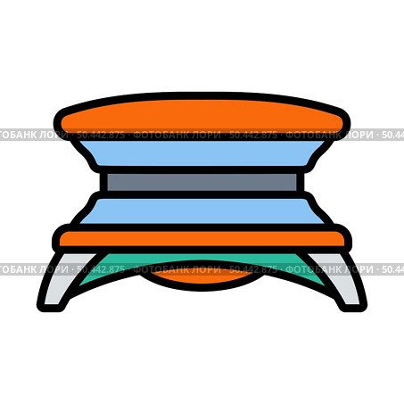 Icon Of Solarium. Editable Bold Outline With Color Fill Design. Vector Illustration. Стоковая иллюстрация, агентство Ingram Publishing / Фотобанк Лори