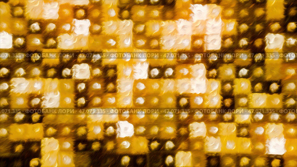 Illuminated squares of small size made in computer graphics. Стоковая иллюстрация, иллюстратор David Kashakhi / Фотобанк Лори